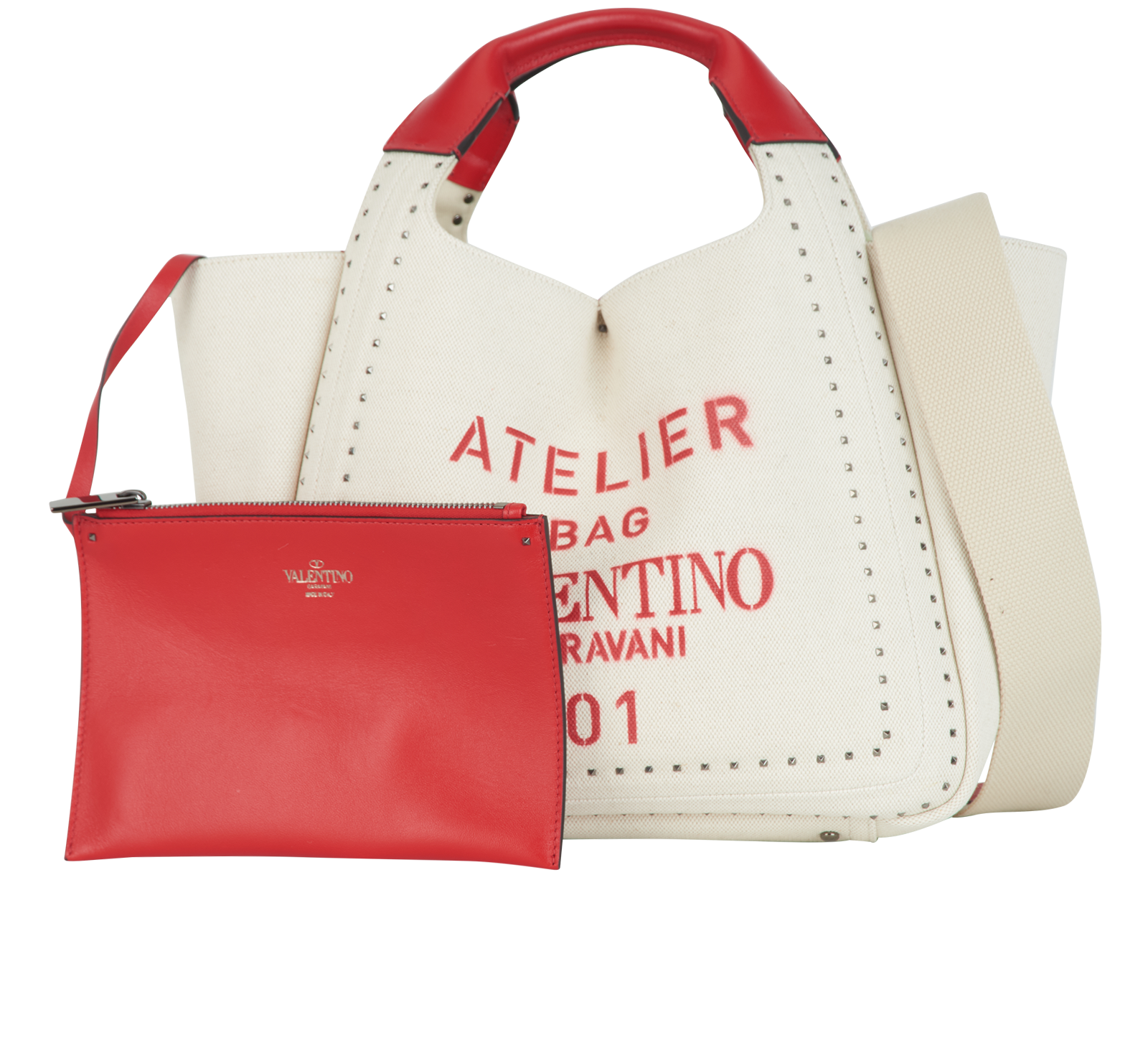Atelier Bag 01, &pound;395, Handbags, Cream, Canvas/Leather, Other view